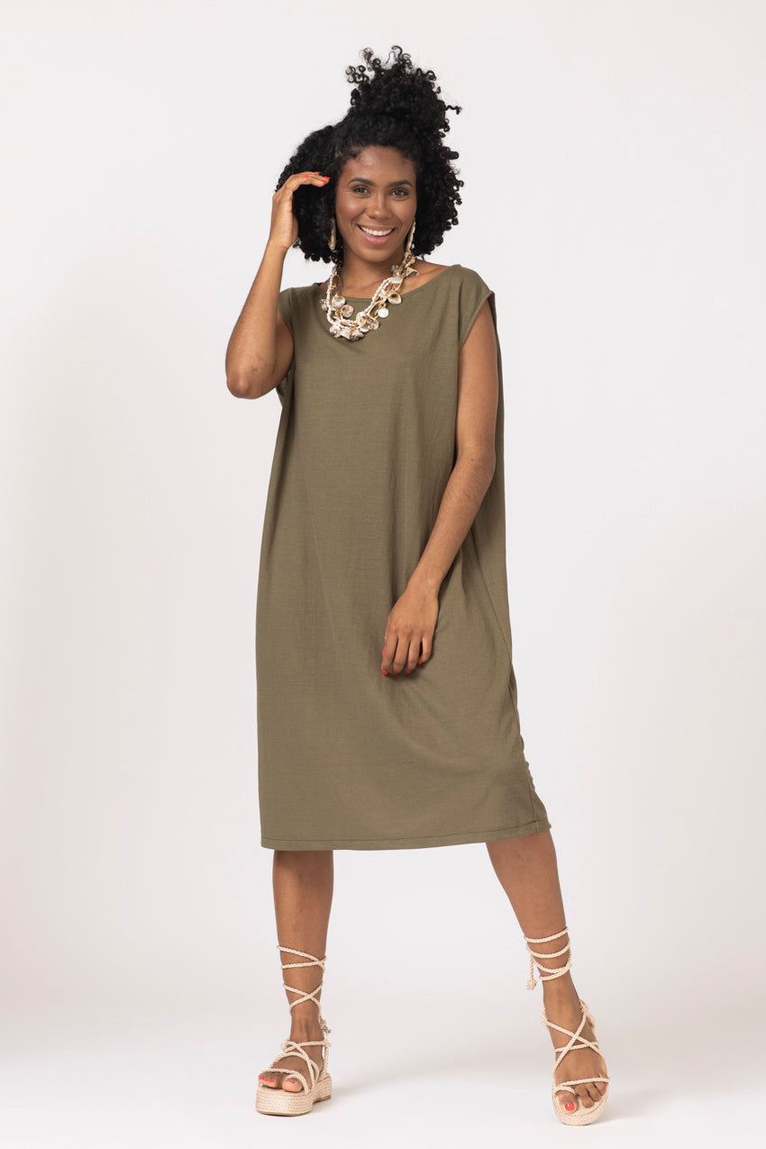 Robe Marbelline Kaky Lino&Line