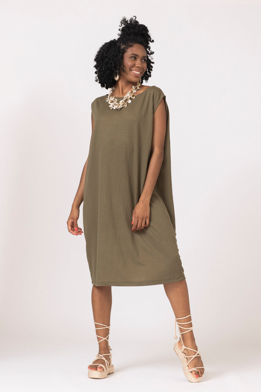 Robe Marbelline Kaky Lino&Line