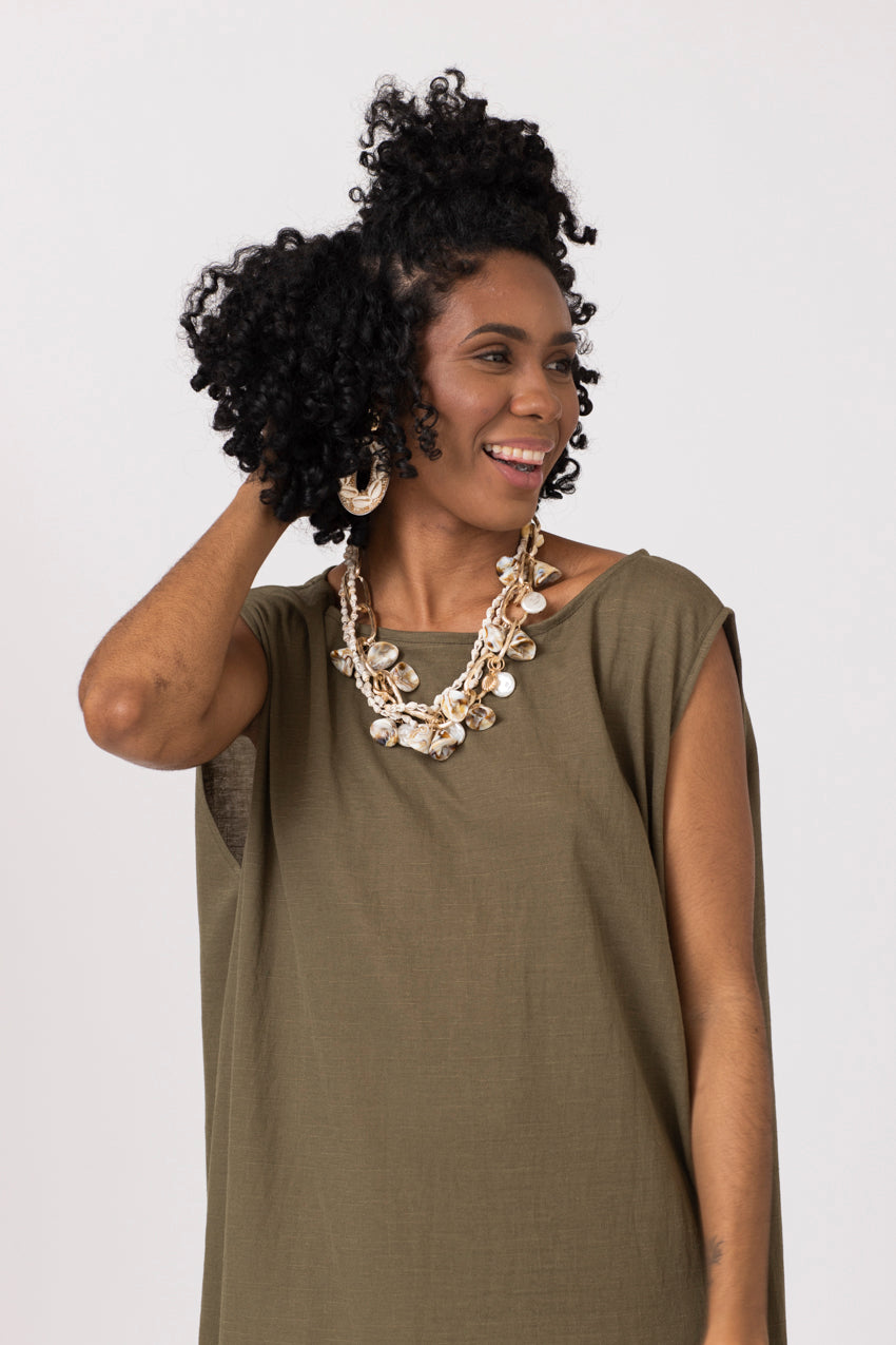 Robe Marbelline Kaky Lino&Line