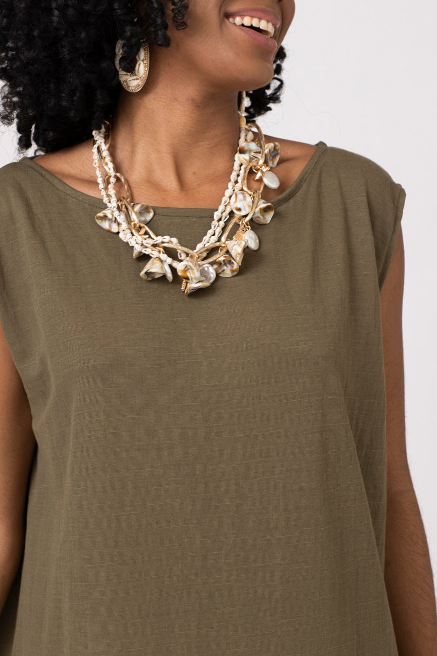 Robe Marbelline Kaky Lino&Line