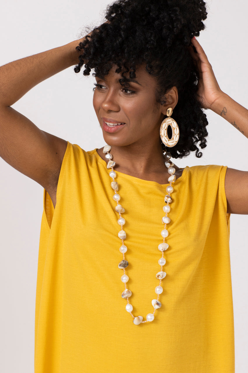 Robe Marbelline Moutarde Lino&Line