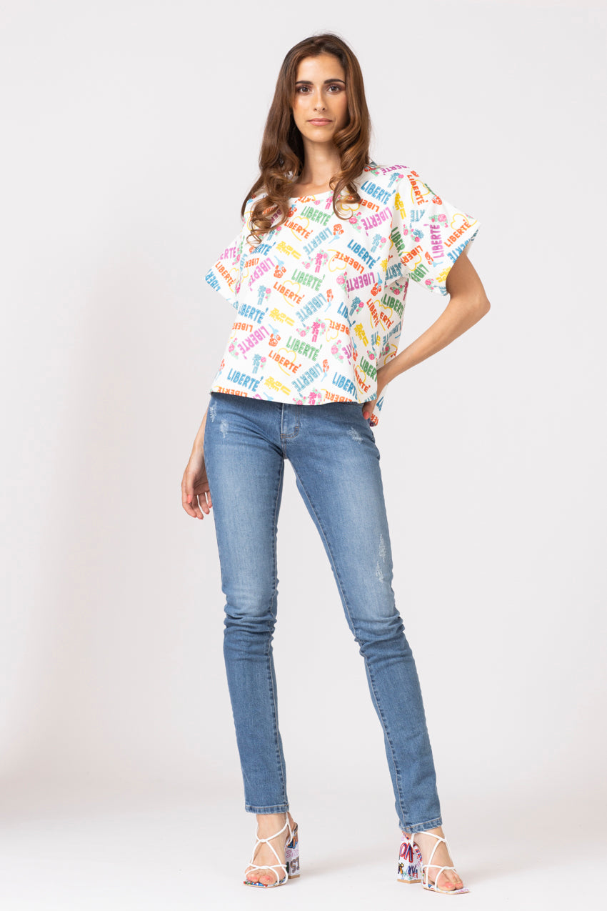 T-shirt kimmy Liberte Blanc