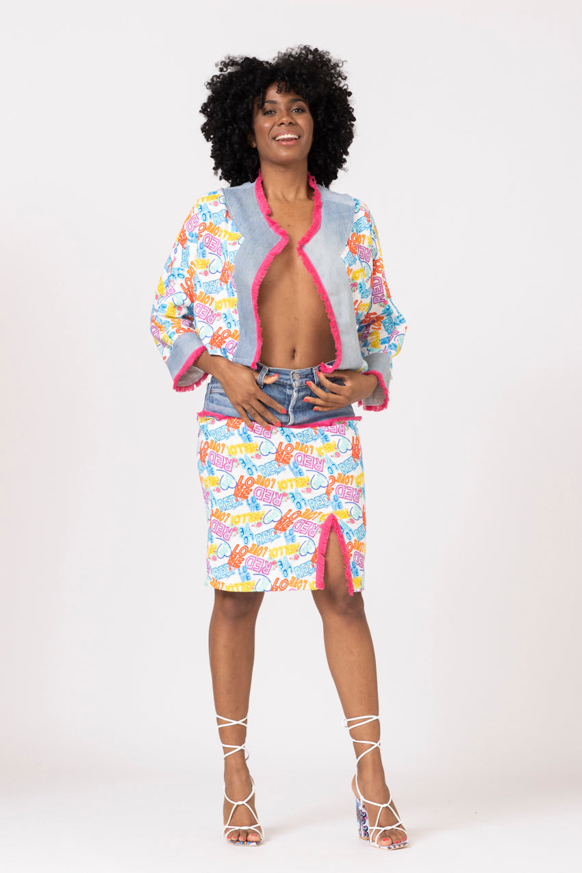 Veste BB&Denim Ete Tweed Red Love