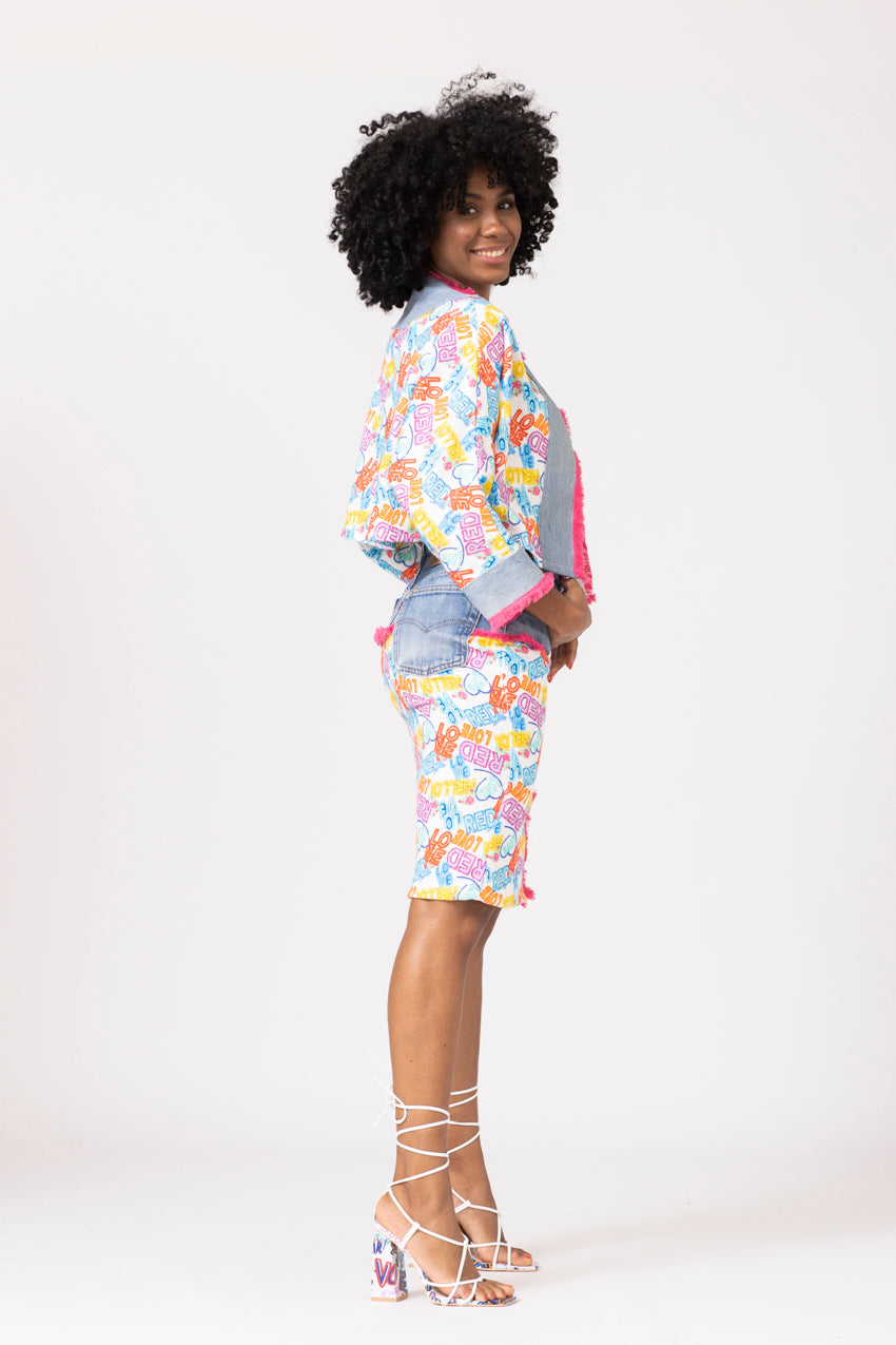 Veste BB&Denim Ete Tweed Red Love