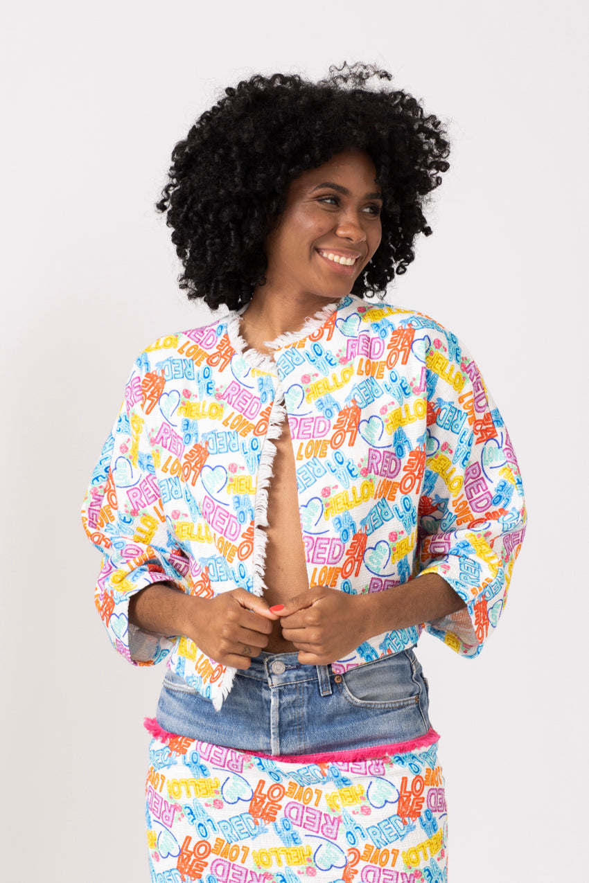 Veste BB Ete Tweed Red Love