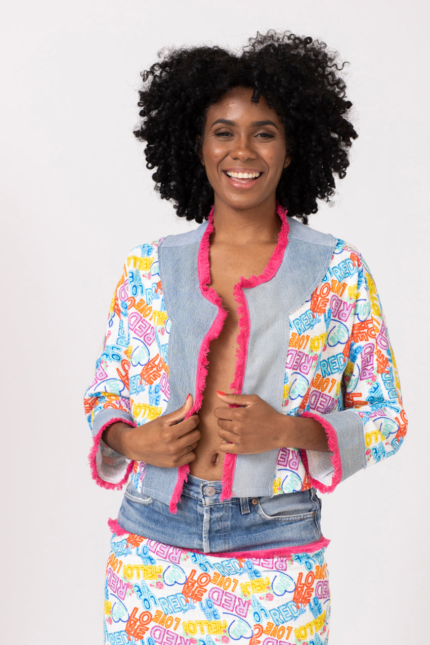 Veste BB&Denim Ete Tweed Red Love