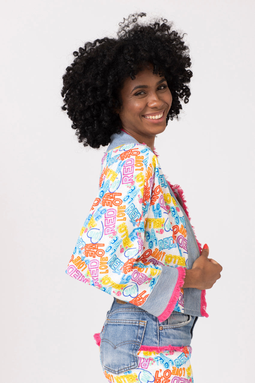 Veste BB&Denim Ete Tweed Red Love