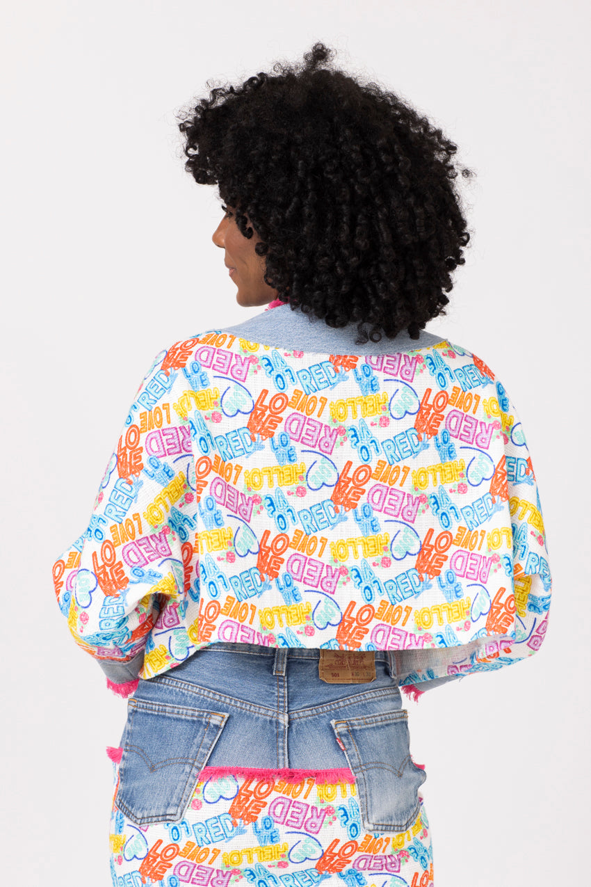 Veste BB&Denim Ete Tweed Red Love