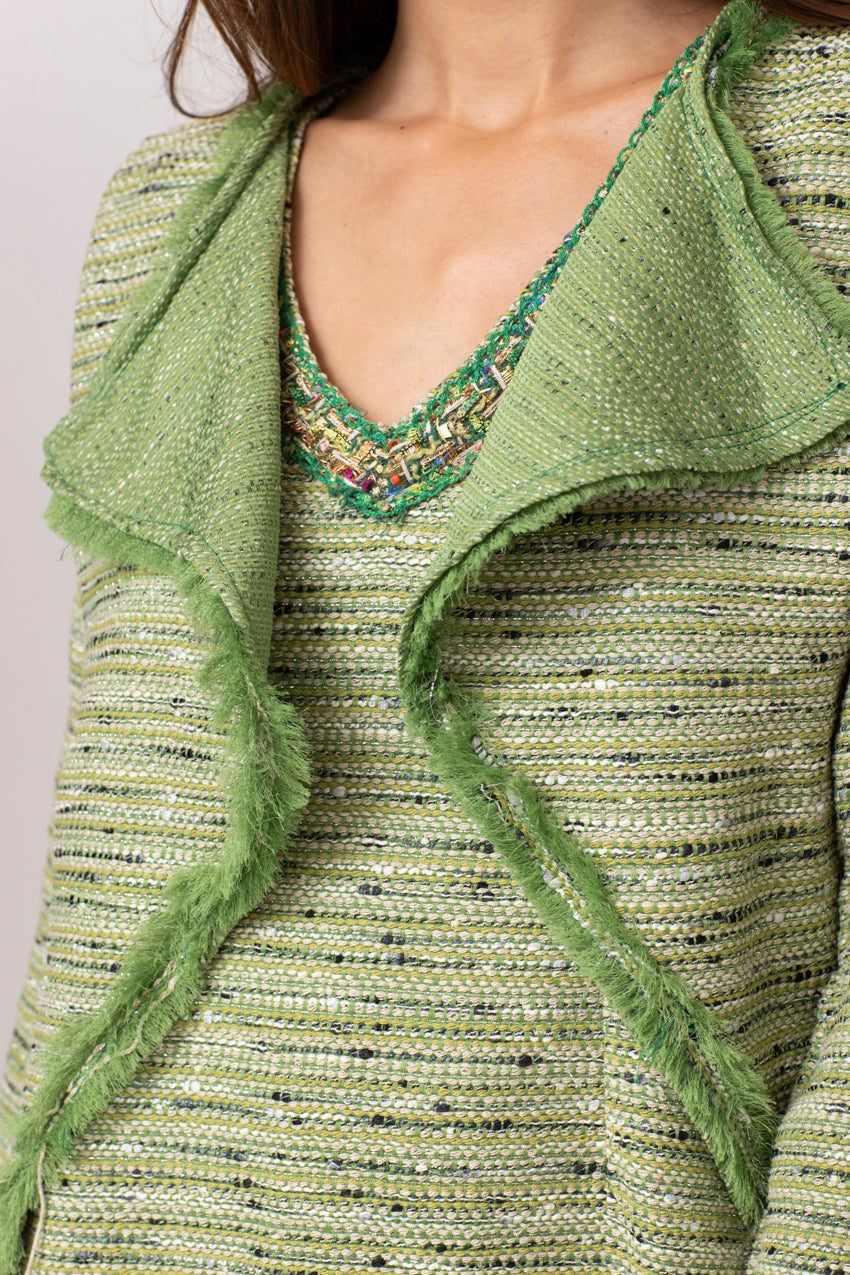 Veste Foglia Tweed Vert