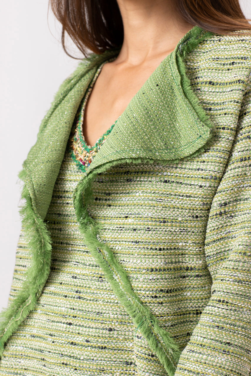 Veste Foglia Tweed Vert