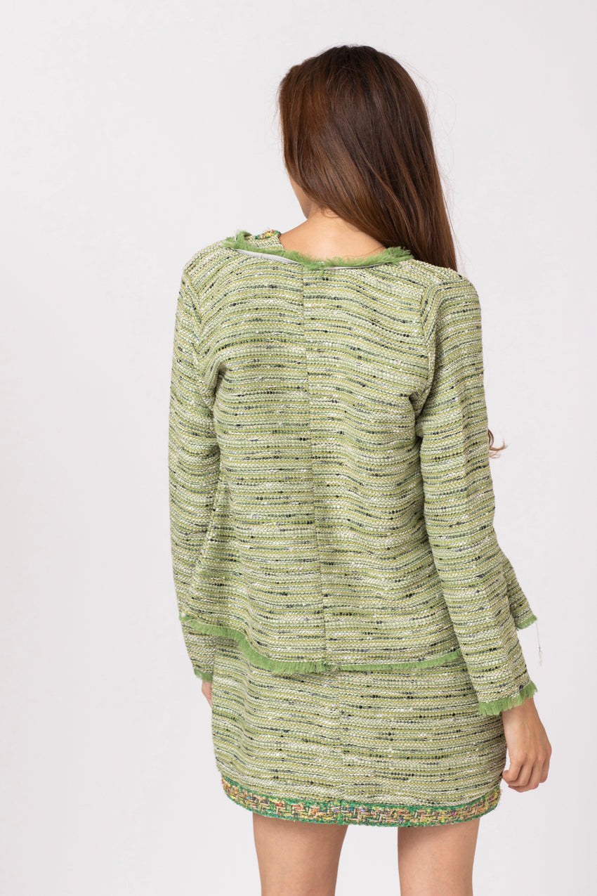 Veste Foglia Tweed Vert