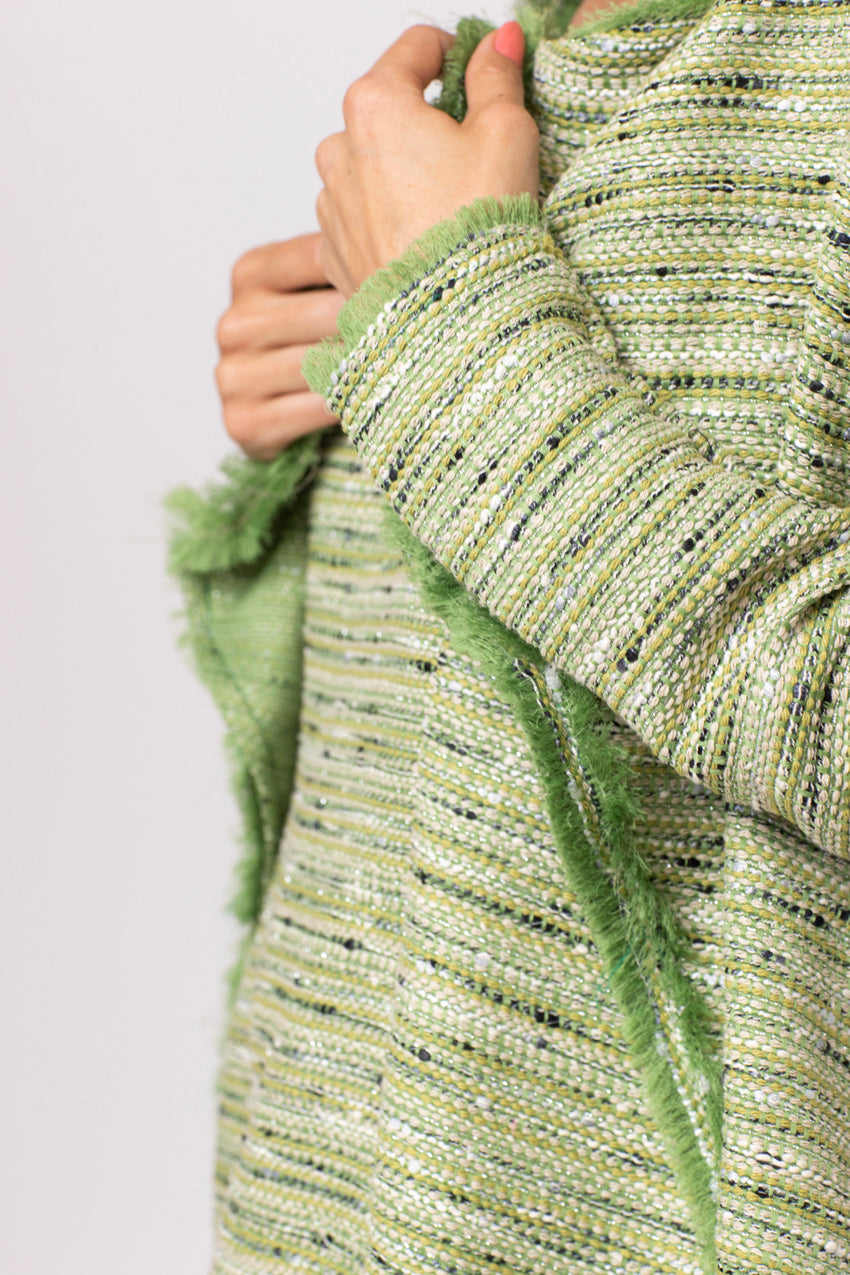 Veste Foglia Tweed Vert