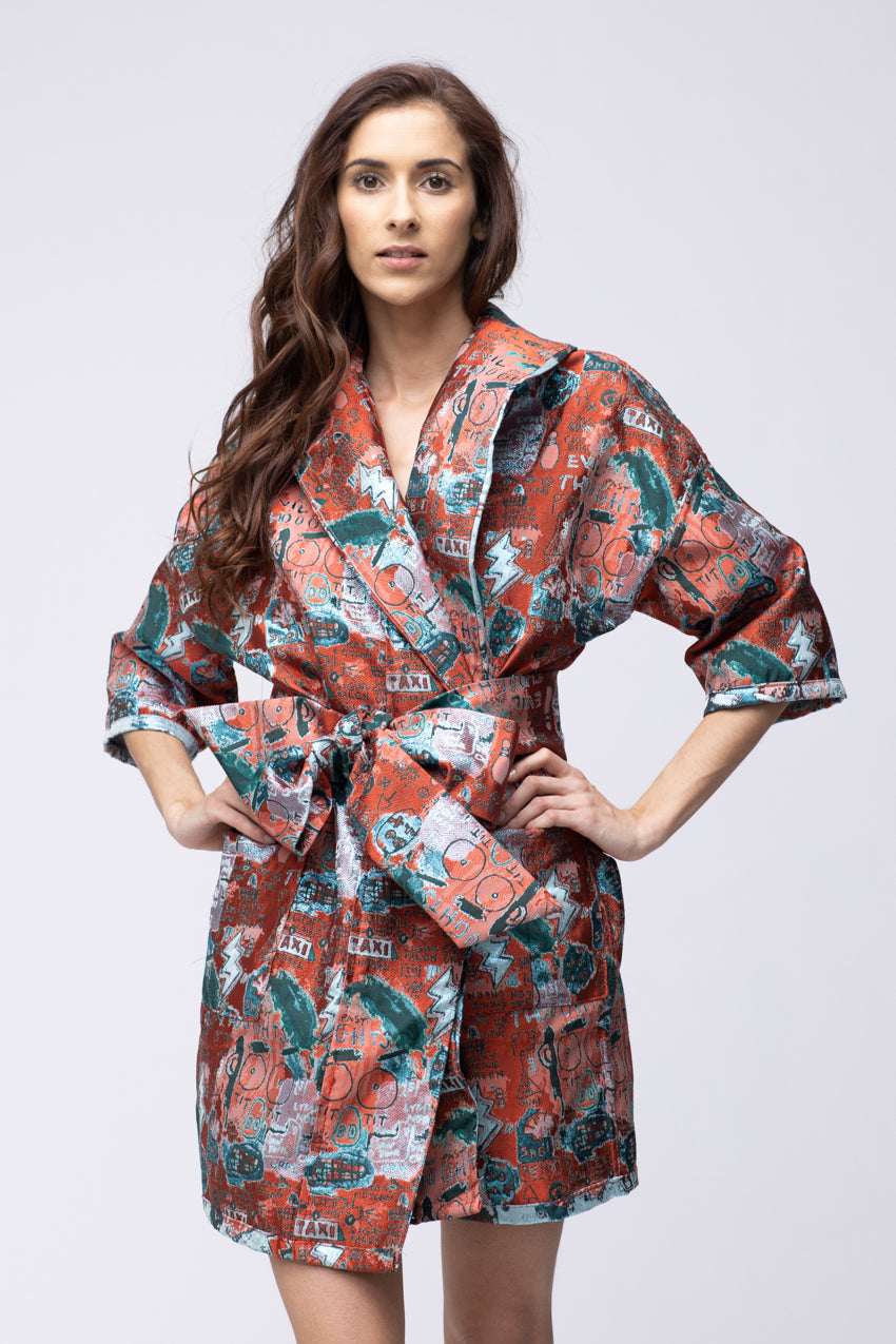 Robe/Veste Kimono Tag Lurex Reversible